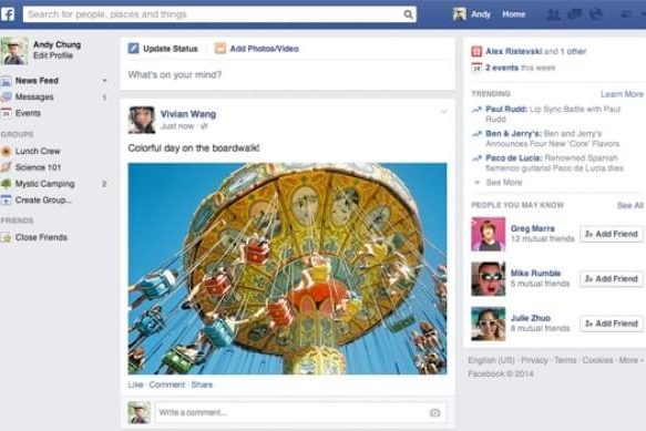 facebook newsfeed redesign