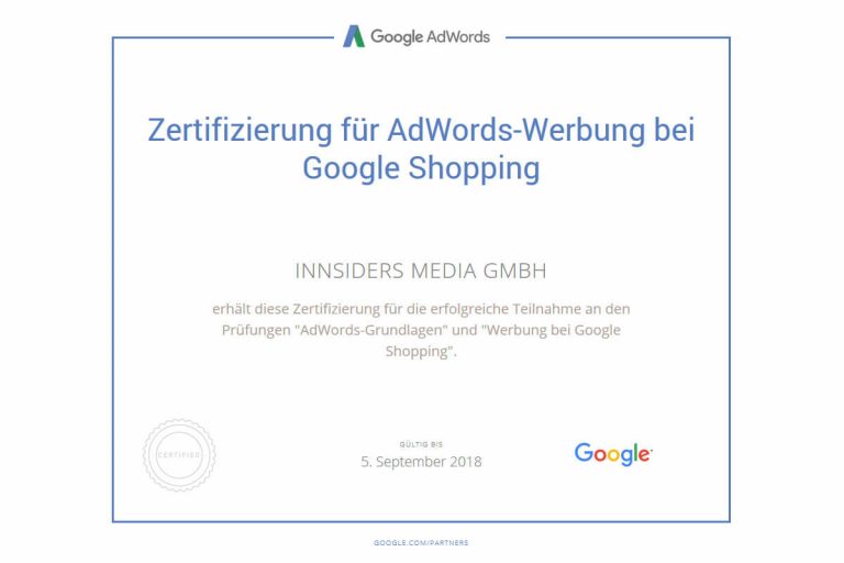 AdWords Zertifizierung