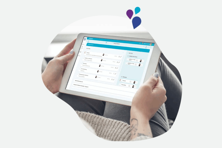 Tabletansicht des sowisDOKU - Mobile Client.